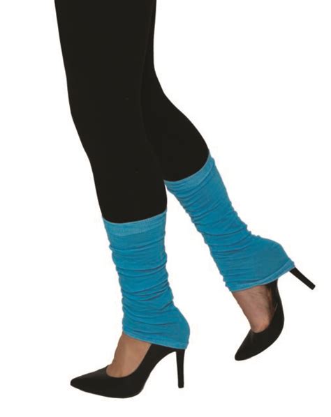 80s neon electric blue leg warmers slouch retro aerobic dancer costume accessory ebay