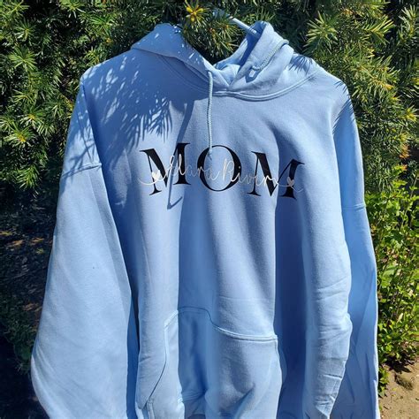 Mom Hoodie Personalized Mom Sweatshirt Mothers Day Etsy