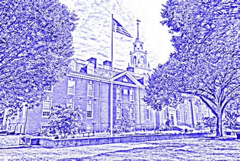 Delawares Legislative Hall Drawing Digital Art By Craig Fildes