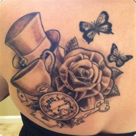 Home 35 entertaining cartoon tattoo ideas alice in wonderland leg tattoo. 30+ Cool Alice in Wonderland Tattoos