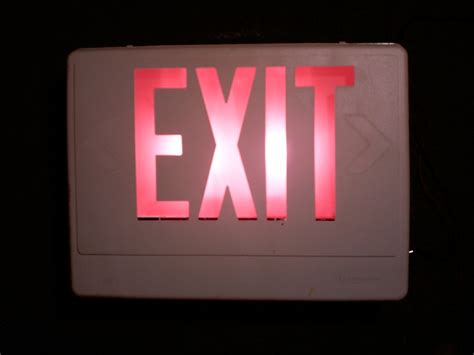Exit Sign Lamp for Free! : 4 Steps - Instructables