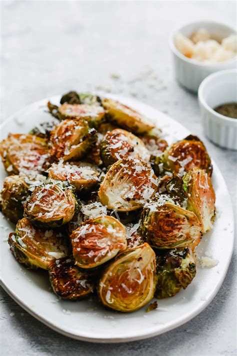 I recommend a full sheet pan for this recipe or two half sheet pans. Garlic Parmesan Roasted Brussel Sprouts - Primavera Kitchen