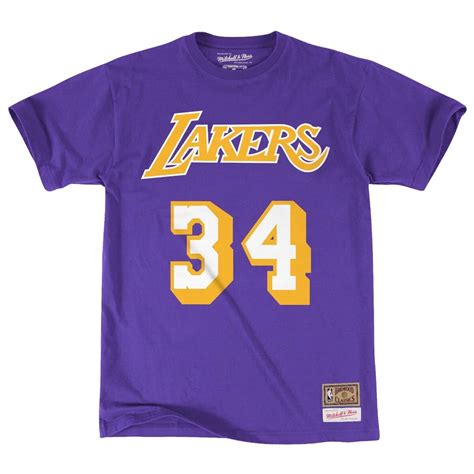 Koszulka Mitchell And Ness Los Angeles Lakers 34 Shaquille Oneal Name