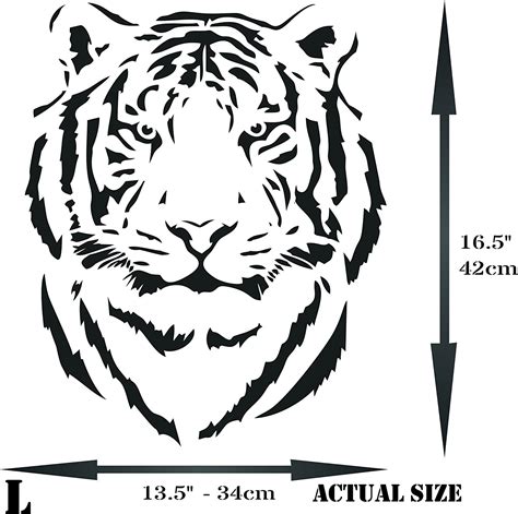 Tiger Head Stencil Réutilisable pochoirs d un tigre en petites et