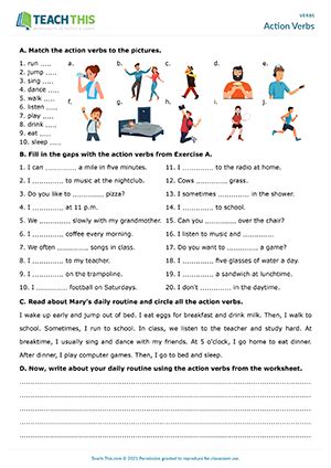 verbs esl activities games worksheets