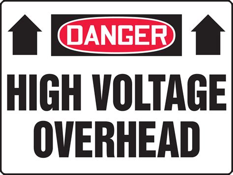 High Voltage Overhead Really Bigsigns™ Osha Danger Safety Sign Melc089