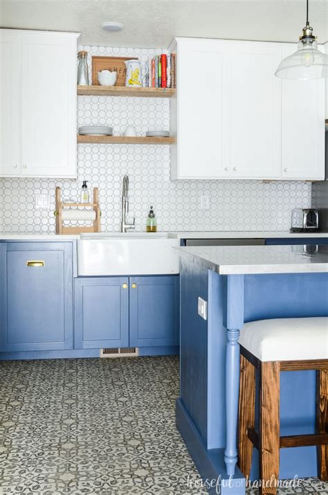 Check spelling or type a new query. Blue & White Two Tone Kitchen Reveal - Houseful of Handmade