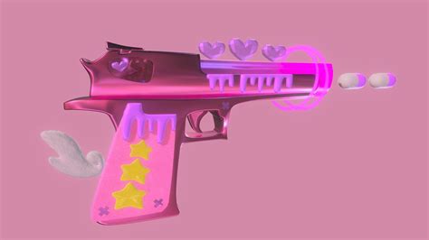 Pink Gun Download Free 3d Model By Mizuhi 31062e4 Sketchfab