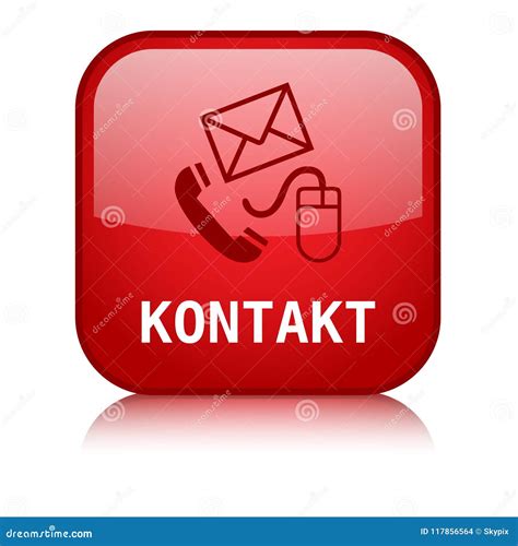 German Language Kontakt Vector Web Button With Icon Stock Vector