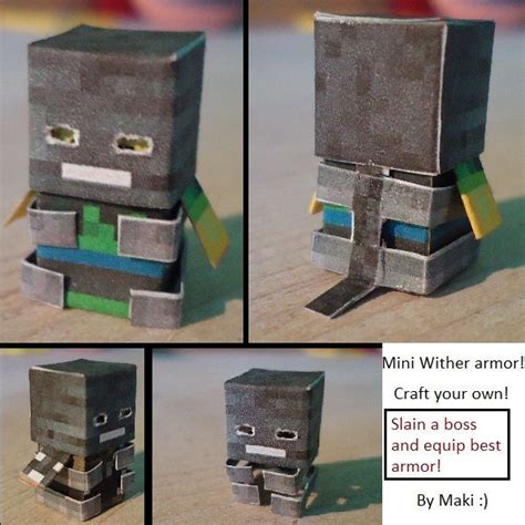 Mini Minecraft Papercraft Armor Papercraft Mini Steves With Armour