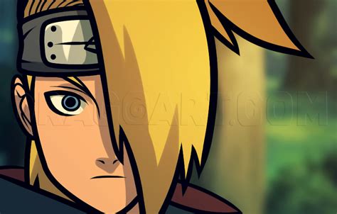 How To Draw Deidara Easy Step By Step Naruto Characters
