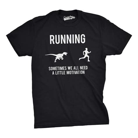 Crazy Dog T Shirts Mens Running Motivation Raptor Chase T Shirt Funny