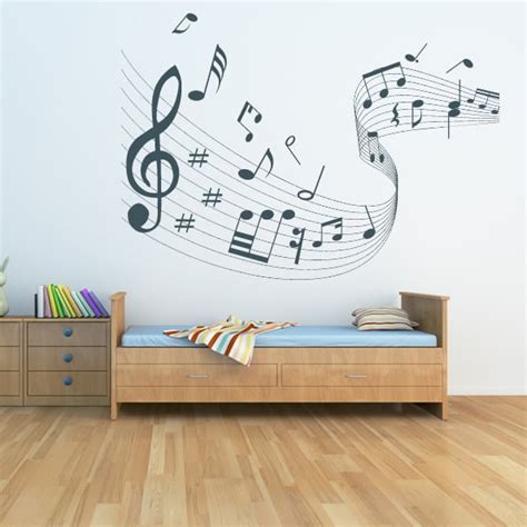 Quaver Led Musical Wave Wall Stickers Musical Notes Wall Art Decal