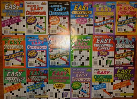 Lot Of Dell Penny Press Crossword Puzzle Books All Easy Unsorted
