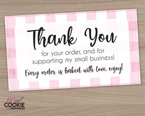 Printable Thank You For Your Order And For Supporting My Etsy In 2021