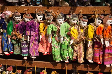 Traditional Handicraft Puppets Are Sold In A Market In Bagan Myanmar