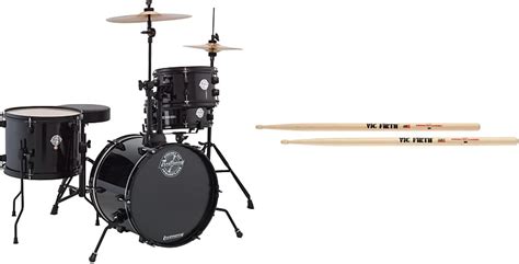 Ludwig Questlove Pocket Kit 4 Piece Complete Drum Set Black Reverb