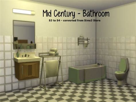 Chillis Sims Store Set Mid Century Bathroom • Sims 4 Downloads Sims