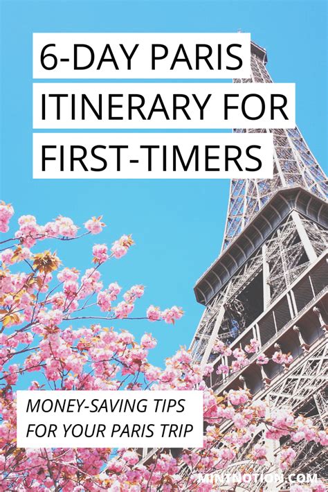 6 Day Paris Itinerary For First Time Visitors Paris Itinerary Paris