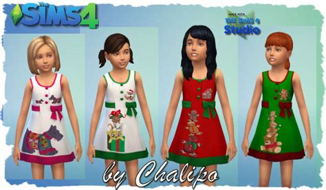 Christmas Dress By Chalipo At All 4 Sims Sims 4 Updates