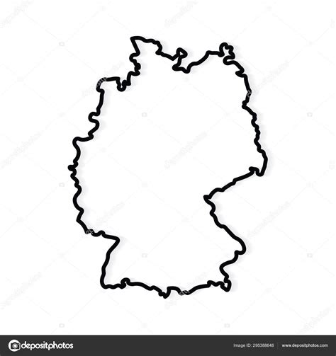 Outline Of Germany Map Vector Illustration — Stock Vector © Chrupka