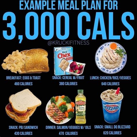 Example Meal Plan For Cals