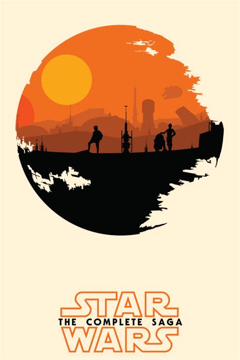 Star Wars The Complete Saga Minimal Art Style Plex Collection Posters