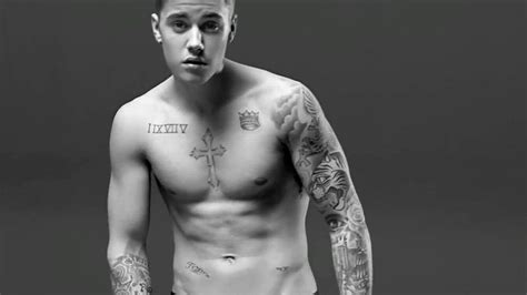 In Pictures Justin Biebers Calvin Klein Photos Were Retouched To