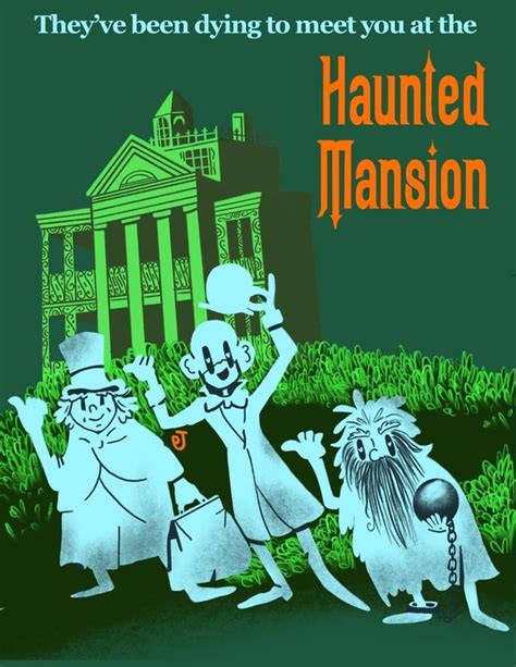 I Drew The Vintage Haunted Mansion Poster Mixing My Style With The