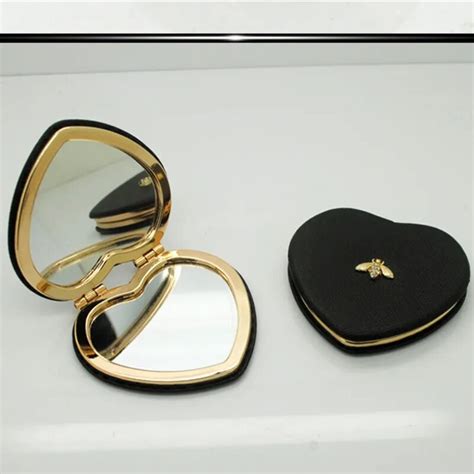 Small Bee Mini Makeup Mirror Compact Pocket Mirror Portable Double Sided Folding Mirror In