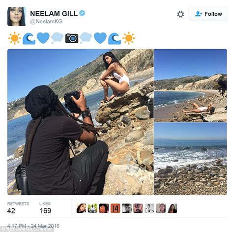 Zayn Malik S Ex Flame Neelam Gill Has Nip Slip During Swimwear Shoot In