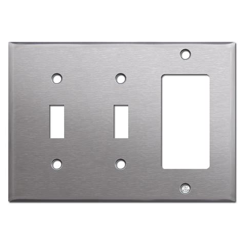 2 Rocker 1 Toggle Switch Plate Spec Grade Stainless Steel
