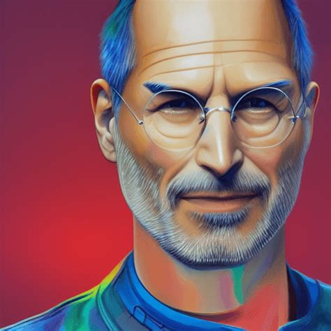 Steve Jobs Digital Painting Detailed Watercolor Art Illustration