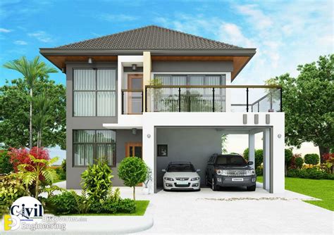 Modern House Two Story With 4 Bedrooms Engineering Discoveries