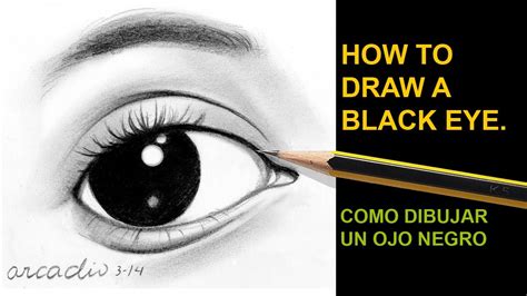 How To Draw A Black Eye Como Dibujar Un Ojo Negro Youtube