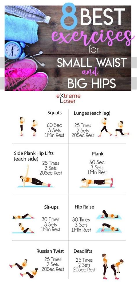 8 Best Exercises For Small Waist And Big Butt Fitness Shop And Tips