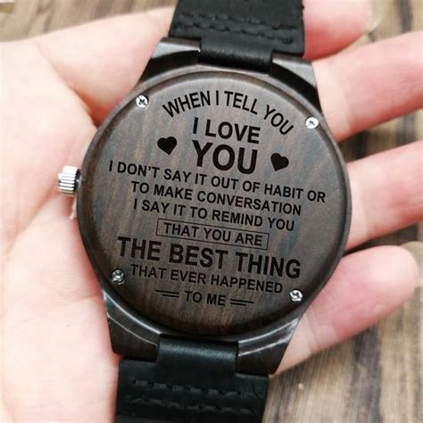 Engraved Wooden Watch Great T For Your Husband Ts For Your