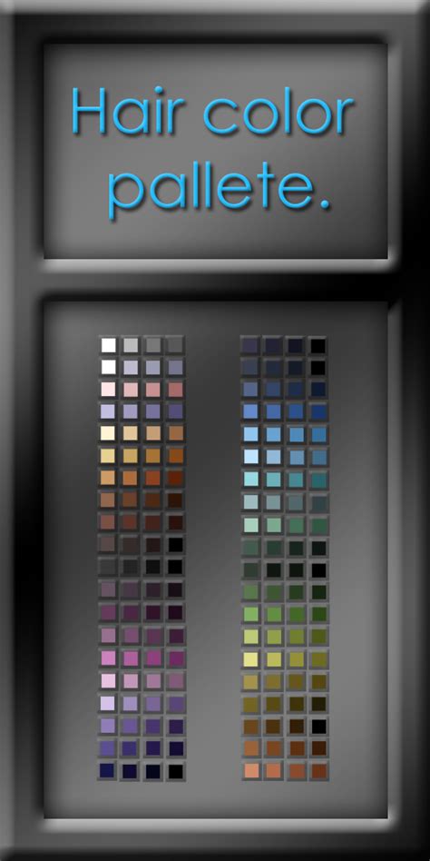 Anime Hair Color Palette By Psd Resource Service On