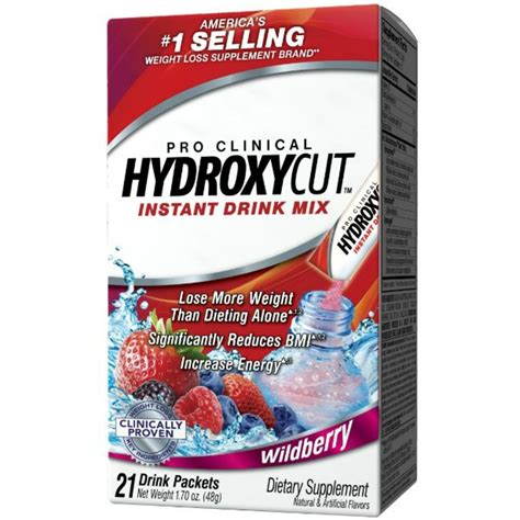Hydroxycut Pro Clinical Drink Mix Packets Wildberry 21 Ea Walmart