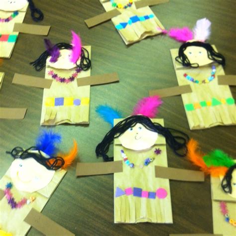 Paper Dolls Made To Look Like Native Americans