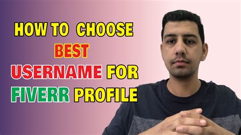 How To Select Username For Your Fiverr Profile In 2021 Fiverr
