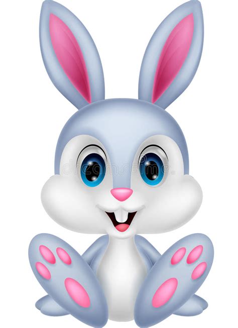 Cute Baby Rabbit Cartoon Stock Vector Illustration Of