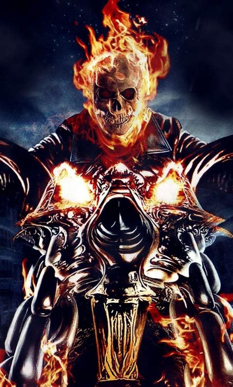 Ghost Rider Motorcycle Fire Full Hd Wallpaper