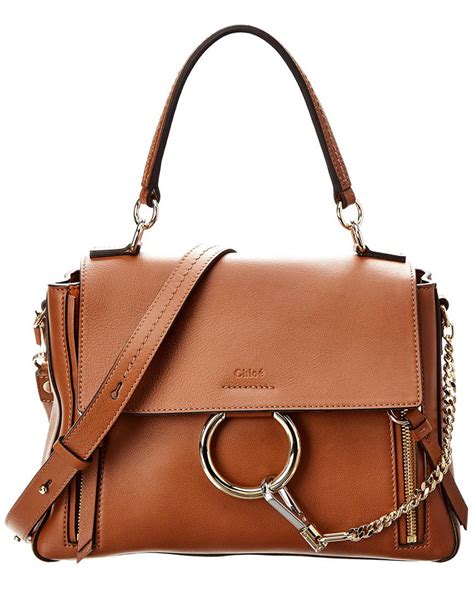 Chloé Faye Day Small Leather Shoulder Bag In Brown Lyst