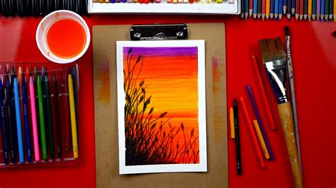 How to paint door knobs: How To Use Watercolor Pencils To Paint A Beautiful Sunset