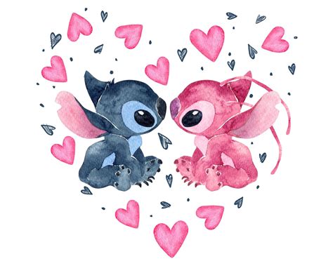 Lilo And Stitch Love Clipart Magic Kingdom Sublimation Digital