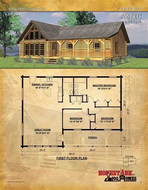 Https://tommynaija.com/home Design/one Story Log Homes Floor Plans