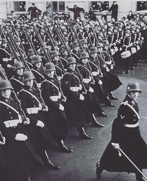 Ss Troops March In Front Of The New Reichskanzler Chancellor Adolf