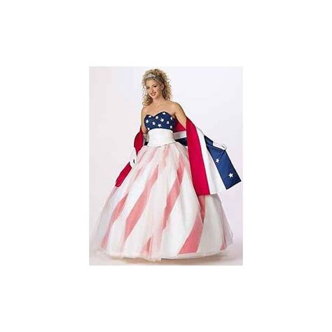 American Flag Wedding Gown Leatherwood Design Liked On Polyvore
