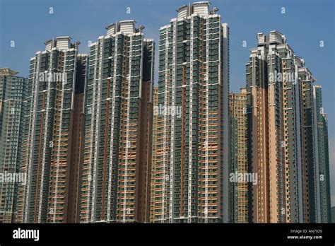 Modern High Rise Residential Buildings Hong Kong China Stock Photo Alamy